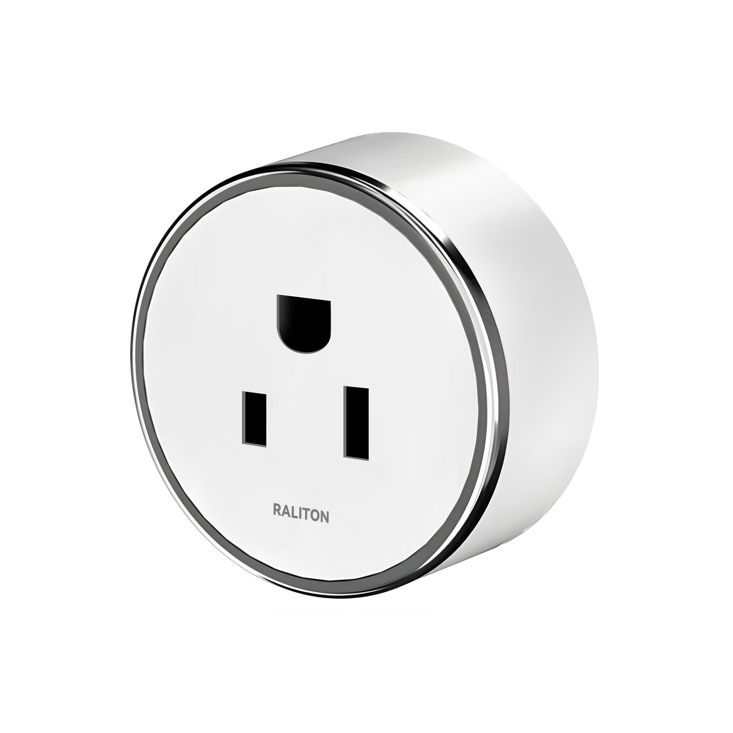 15A/125V Grounded Duplex Outlet Adapter for Recessed Power Track, Electroplated Finish & Twist-to-Lock Design, TR
