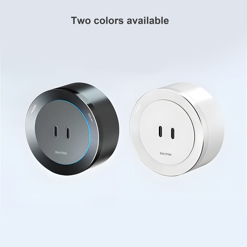 Dual Type-C Fast Charge Adapter for Track Rail System,  CD Texture
