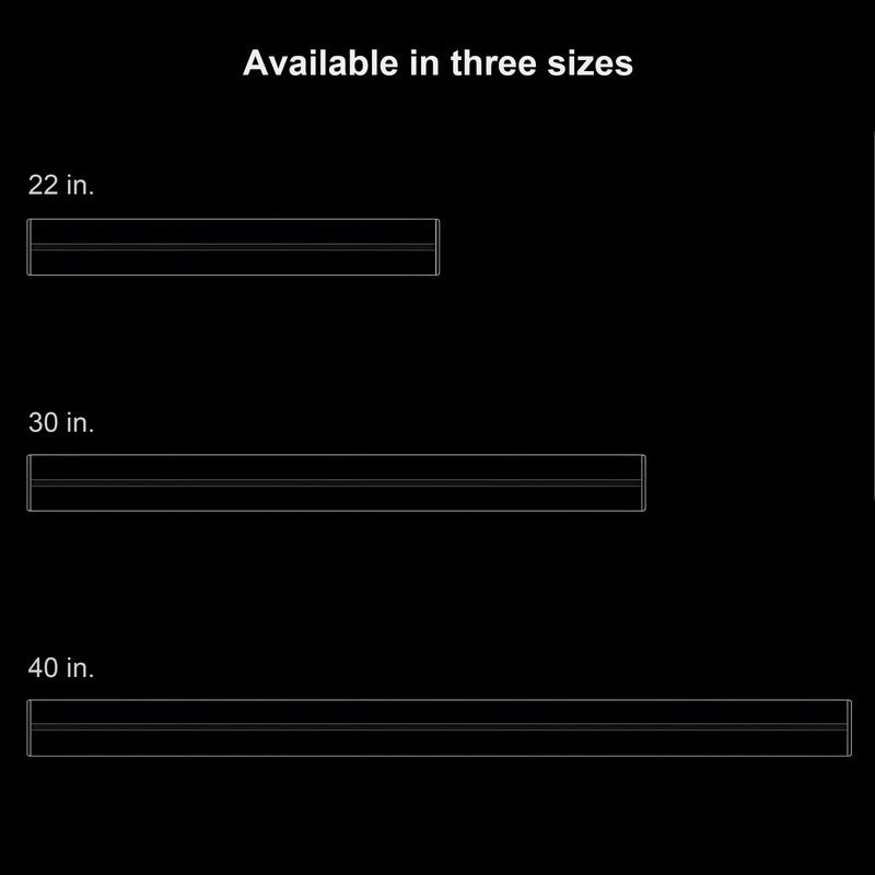 22"/30"/40" Recessed Power Strip, Ultra-Slim Retractable Outlet Rail for Kitchen Island, Cabinet & Desk