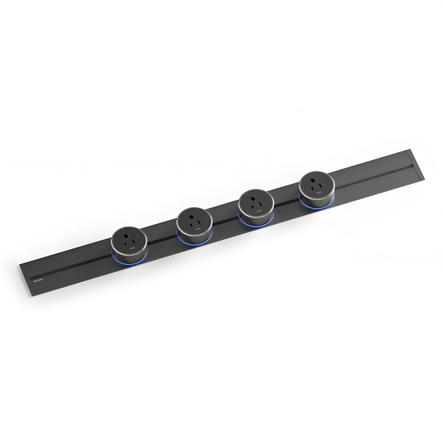 22" Track Socket Outlet Kit with 3 Adapters, Tamper Resistant, ETL Listed, for Cabinet & Desk