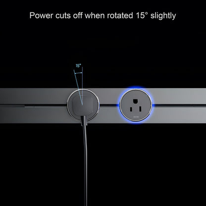 22" Track Socket Outlet Kit with 3 Adapters, Tamper Resistant, ETL Listed, for Cabinet & Desk