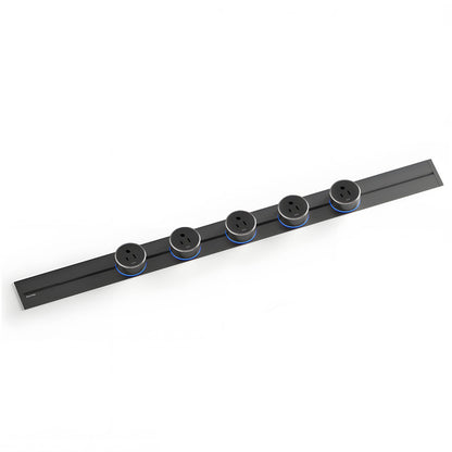 22" Track Socket Outlet Kit with 3 Adapters, Tamper Resistant, ETL Listed, for Cabinet & Desk