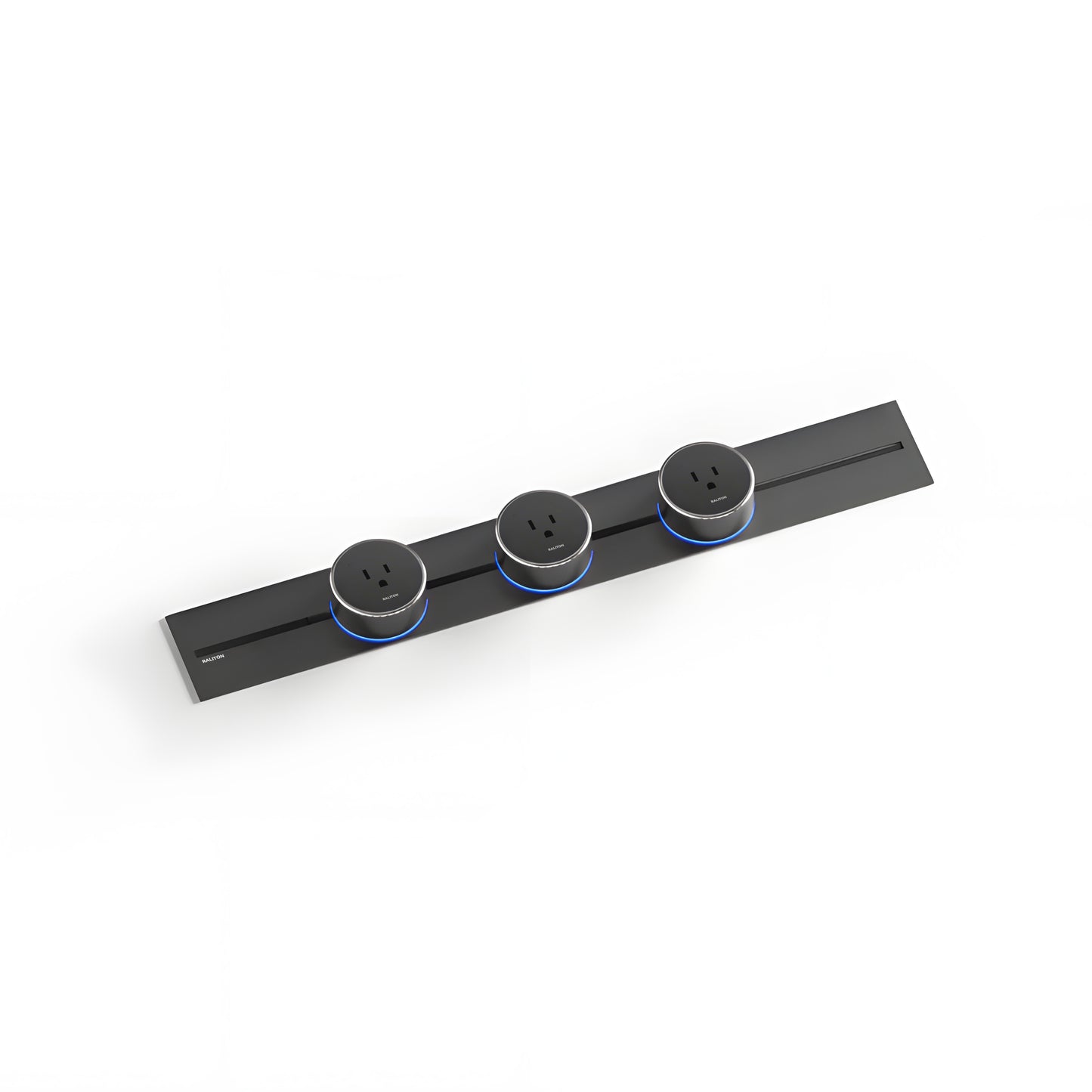 22" Track Socket Outlet Kit with 3 Adapters, Tamper Resistant, ETL Listed, for Cabinet & Desk