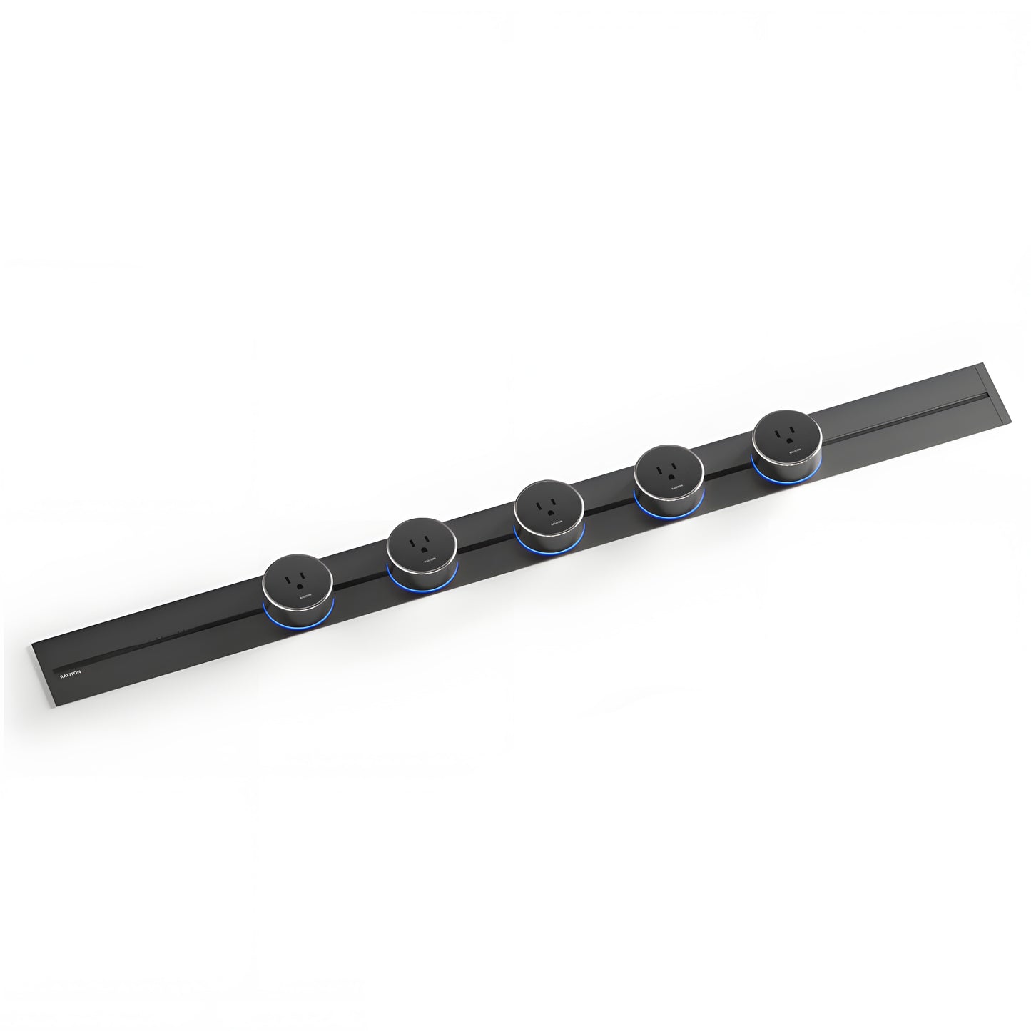 22" Track Socket Outlet Kit with 3 Adapters, Tamper Resistant, ETL Listed, for Cabinet & Desk