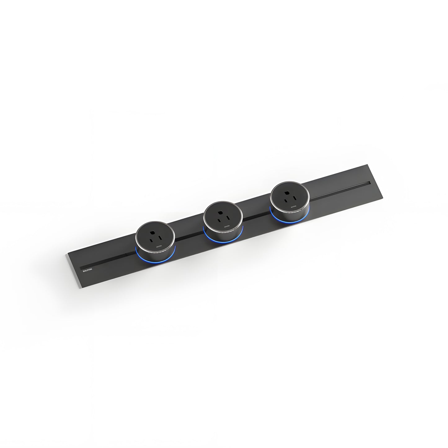 22" Track Socket Outlet Kit with 3 Adapters, Tamper Resistant, ETL Listed, for Cabinet & Desk