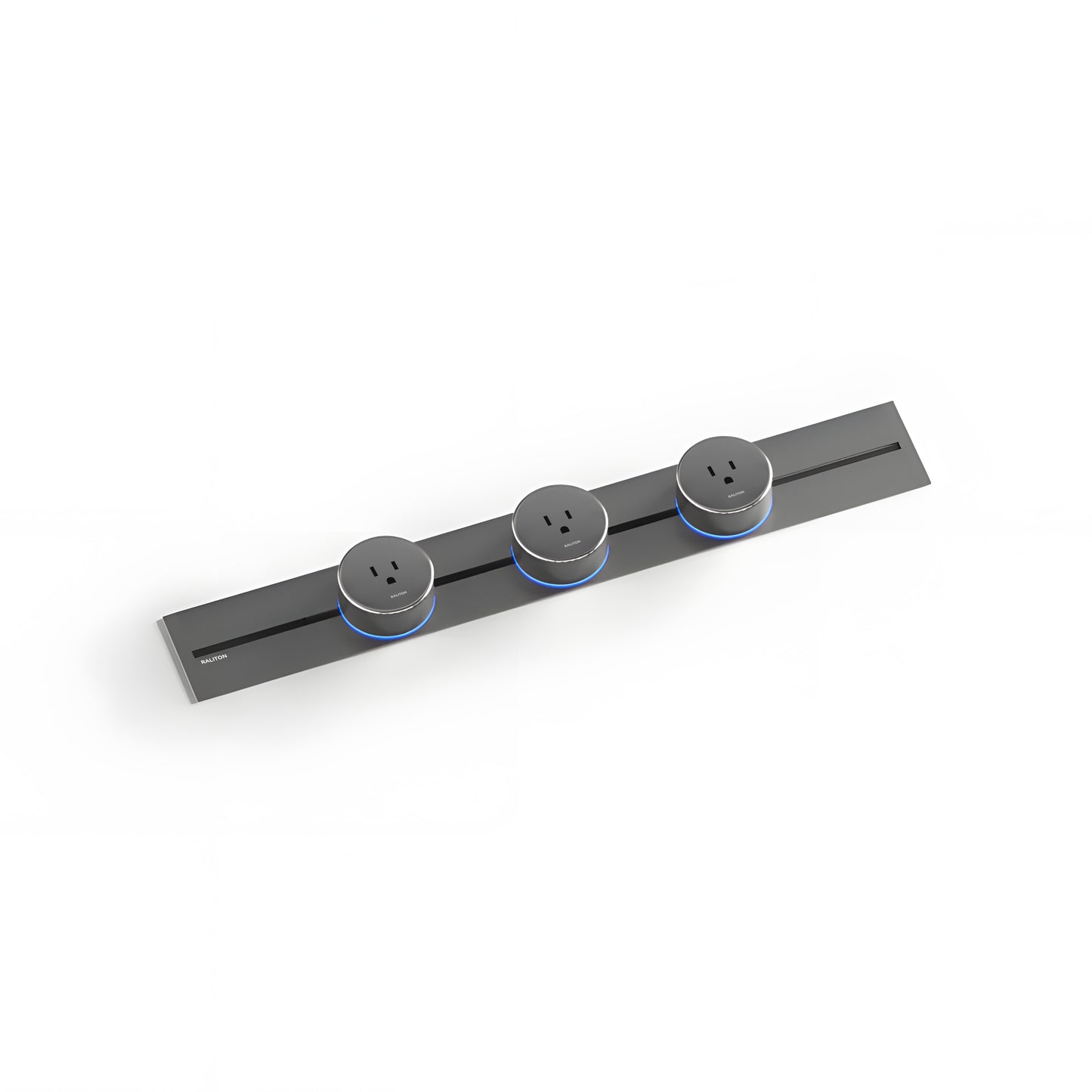22" Track Socket Outlet Kit with 3 Adapters, Tamper Resistant, ETL Listed, for Cabinet & Desk