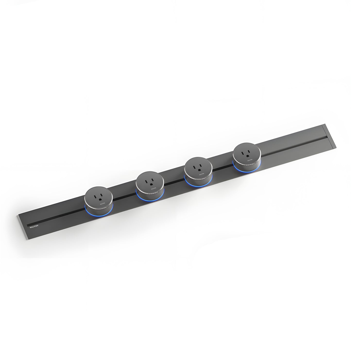 22" Track Socket Outlet Kit with 3 Adapters, Tamper Resistant, ETL Listed, for Cabinet & Desk