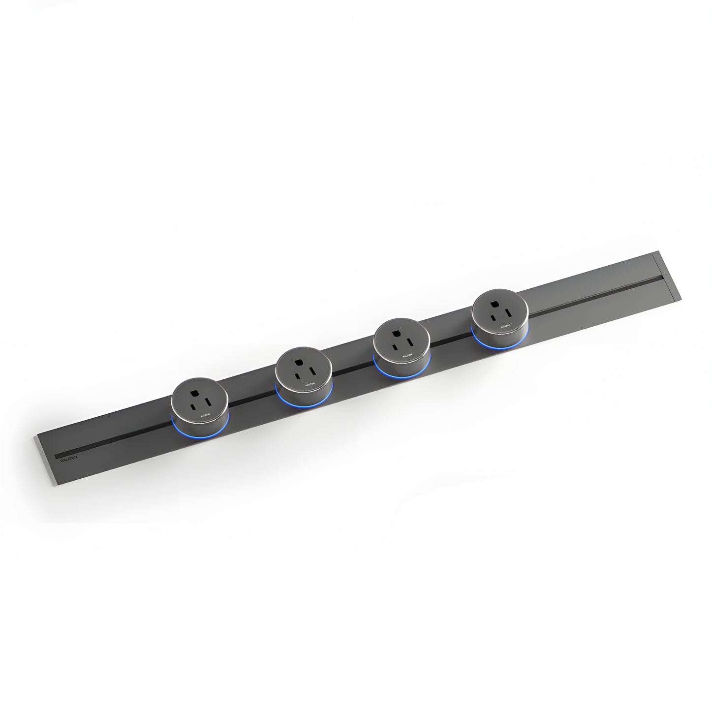 22" Track Socket Outlet Kit with 3 Adapters, Tamper Resistant, ETL Listed, for Cabinet & Desk