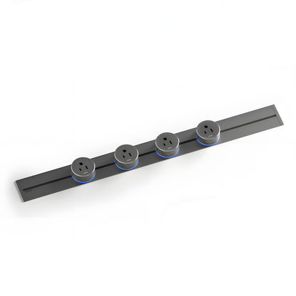 22" Track Socket Outlet Kit with 3 Adapters, Tamper Resistant, ETL Listed, for Cabinet & Desk