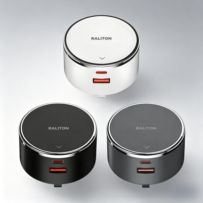 Dual USB Fast Charging Adapter for Flush Mount Power Track, USB-A & Type-C, TR