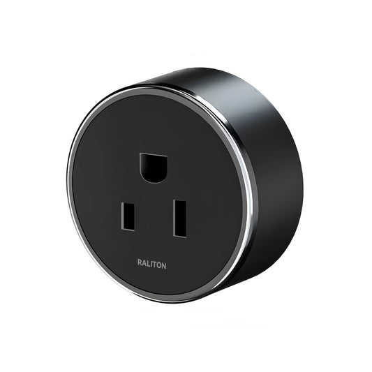15A/125V Grounded Duplex Outlet Adapter for Recessed Power Track, Electroplated Finish & Twist-to-Lock Design, TR
