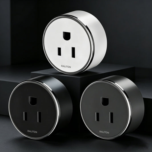 15A/125V Grounded Duplex Outlet Adapter for Recessed Power Track, Electroplated Finish & Twist-to-Lock Design, TR
