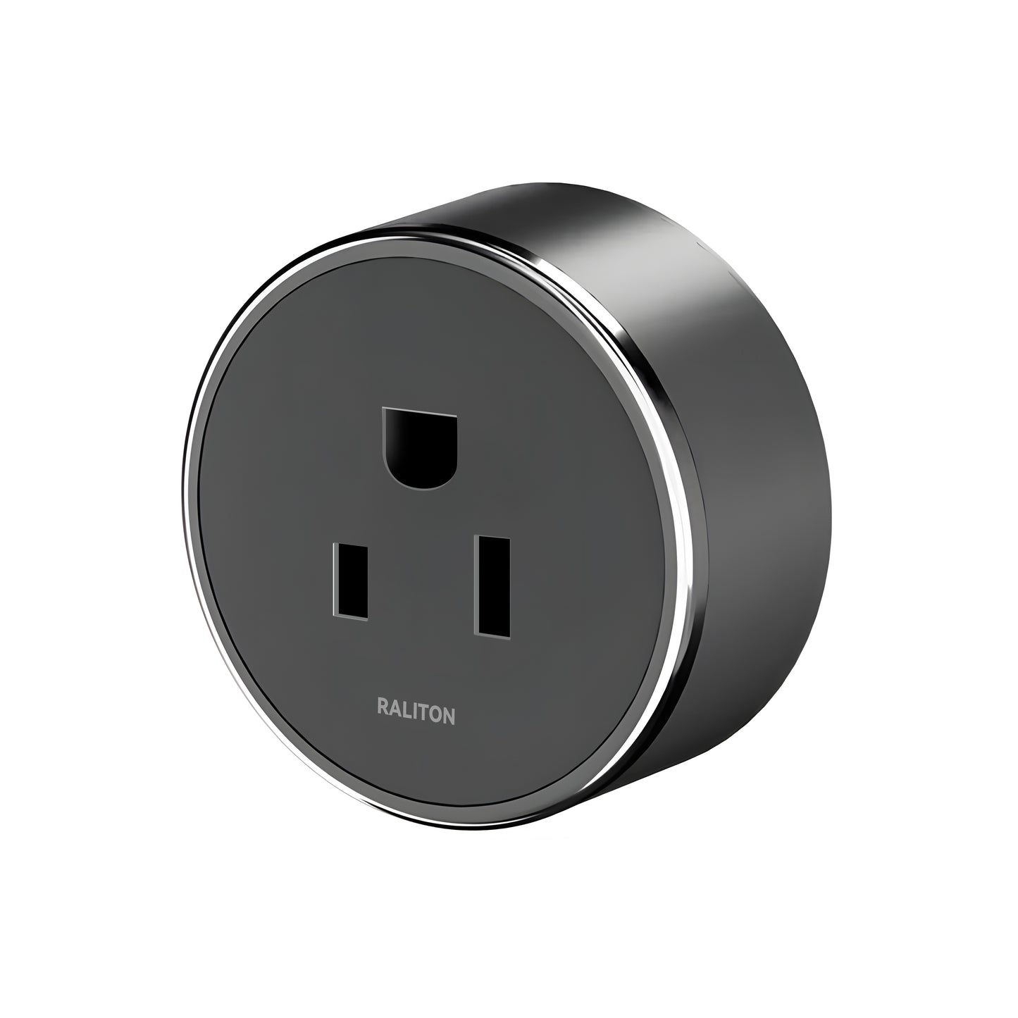 15A/125V Grounded Duplex Outlet Adapter for Recessed Power Track, Electroplated Finish & Twist-to-Lock Design, TR