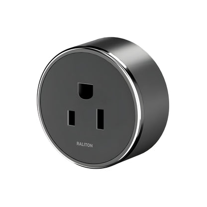 15A/125V Grounded Duplex Outlet Adapter for Recessed Power Track, Electroplated Finish & Twist-to-Lock Design, TR
