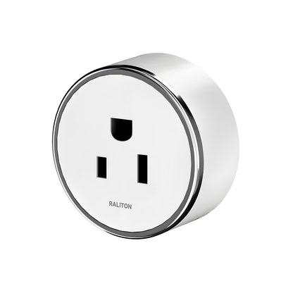 15A/125V Grounded Duplex Outlet Adapter for Recessed Power Track, Electroplated Finish & Twist-to-Lock Design, TR